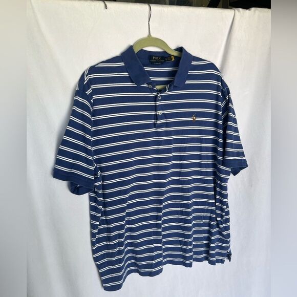 Polo Ralph Lauren Striped Classic Fit Polo Shirt Men’s Size XL Blue - Picture 5 of 6